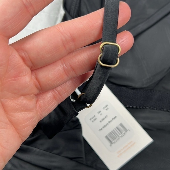 Andie Swim The Asbury High Neck One Piece Swimsuit in Black Size Large - Picture 8 of 8